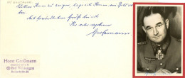 Ritterkreuzträger Großmann, Horst Original-Unterschrift Auf Karte 18.02.1960  I-II - Guerra 1939-45