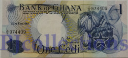 GHANA 1 CEDI 1967 PICK 10a UNC - Ghana