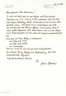 Ritterkreuzträger Schroeter Von, Horst Original-Unterschrift Auf Brief 22.11.1988 I-II - Guerre 1939-45