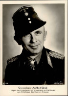 Ritterkreuzträger Schulz, Adalbert Generalmajor Foto-AK I-II - War 1939-45