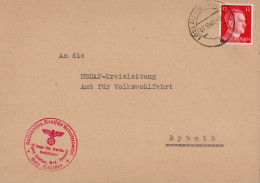 NSDAP Amt Für Volkswohlfahrt Loslau Kreis Rybnik Schlesien 1941 - Weltkrieg 1939-45