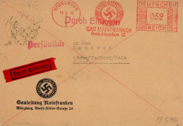 NSDAP Gauleitung Mainfranken Würzburg Freistempler Eilboten 1940 I-II - War 1939-45