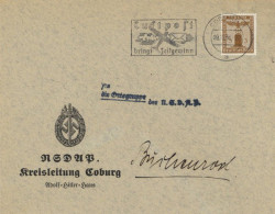 NSDAP Kreisleitung Coburg Adolf-Hitler-Haus Parteidienstmarke EF 1938 I- - Oorlog 1939-45