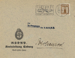 NSDAP Kreisleitung Coburg Adolf-Hitler-Haus Parteidienstmarke EF 1938 I- - Weltkrieg 1939-45