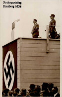 REICHSPARTEITAG NÜRNBERG 1934 WK II - Foto-Ak Mit Hitler Am Rednerpult S-o I - Oorlog 1939-45