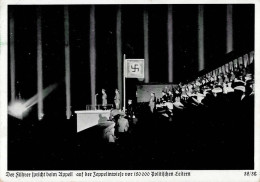 Reichsparteitag WK II Nürnberg (8500) Der Führer Spricht Beim Appell II (Kleibereste RS, Ecken Abgestossen) - Guerre 1939-45