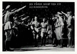 REICHSPARTEITAG NÜRNBERG 1934 WK II - Der Führer Begibt Sich Mit Reichsjugendführer Zur HJ KUNDGEBUNG I - Weltkrieg 1939-45