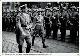 REICHSPARTEITAG NÜRNBERG 1937 WK II - Zerreiss 25 Führer Schreitet Die Front Der Ehrenkompagnie Des Reichsheeres Ab I - Guerra 1939-45