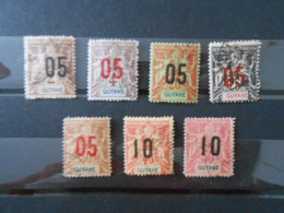 GUYANE YT 66//72 ALLEGORIE SURCHARGEE - Used Stamps