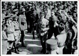 REICHSPARTEITAG NÜRNBERG WK II - Zerreiss Karte 5 Führer Vor Der Luitpoldhalle Zur Eröffnung D. Paretikongresses I - War 1939-45