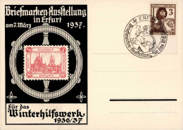 ERFURT WK II - Briefmarken-Ausstellung WHW 1936/1937 S-o I Expo - Guerra 1939-45