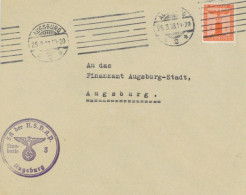 SA Der NSDAP Standarte 3 Augsburg Dienstpost Parteidienstmarke EF 1938 I- - Weltkrieg 1939-45