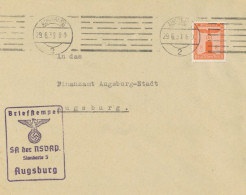 SA Der NSDAP Standarte 3 Augsburg Dienstpost Parteidienstmarke EF 1939 I- - Guerre 1939-45