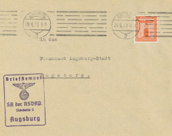 SA Der NSDAP Standarte 3 Augsburg Dienstpost Parteidienstmarke EF 1939 I- - War 1939-45