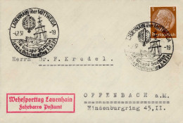 WK II SA Wehrsporttag Lauenhain (Fahrbares Postamt) Sonderstempel über Mittweida 1937 - Guerra 1939-45