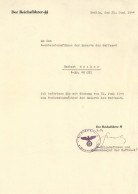 SS Briefinhalt An Den SS Untersturmführer Der Reserve Der Waffen-SS Becker, Herbert SS-Nr. 48051 Zur Beförderung Zum SS- - Weltkrieg 1939-45