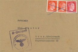SS Feldpost WK II Weibliche SS-Helferin Beim SS-Führungshauptamt Bln-Wilmersdorf, Brief Mit Inhalt (Schreibmaschine) II  - Weltkrieg 1939-45