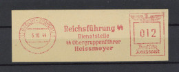 SS Freistempler-Ausschnitt Reichsführung SS Dienststelle SS Obergruppenführer Heissmeyer Ab Berlin Spandau - War 1939-45