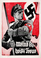 SS WK II - SS-Prop-Ak MEINE EHRE HEIßT TREUE S-o RP Nürnberg 1935 Sign. Künstlerkarte I-II - Guerra 1939-45