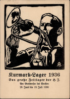 HITLER-JUGEND WK II - KURMARK-ZELTLAGER Der HJ DROSSEN 1936  -leichter Waager. Knick-! - Guerre 1939-45