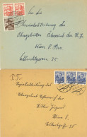 HJ Hitlerjugend Ostmark Adressiert An Die Sozialabteilung Der HJ Wien 2 Belege Mit österr. Frankatur 1938 - Guerra 1939-45