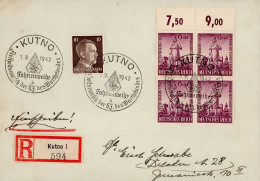 HJ Hitlerjugend Sonderstempel Kutno Fahnenweihe Freiheitsmarsch Der HJ Des Warthelandes Einschreiben 1942 I-II - Weltkrieg 1939-45