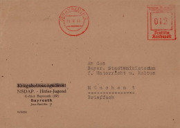 NSDAP HJ Hitlerjugend Gebiet Bayreuth 22 (ursprünglich Kriegsbetreuungsdienst, Freistempler 1944 I-II - Guerra 1939-45