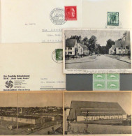 WK II KdF Kleines Lot Mit 4 Ansichtskarten Stadt Des KdF-Wagens, 4 KdF-Wagen-Sparmarken Und 3 Belegen - Oorlog 1939-45