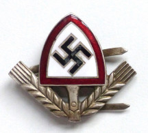 WK II RAD Reichsarbeitsdienst Mützen-Emblem Für Offiziere Emailliert II - Weltkrieg 1939-45