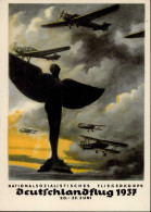 NS-FLIEGERKORPS WK II - DEUTSCHLANDFLUG 1937 Sign. Künstlerkarte Beschrieben I-II - Guerra 1939-45