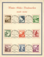 WHW WK II - DINA5-WHW-GEDENKBLATT WHW-BRIEFMARKEN 1938-1939 S-o Ausstellung EWIGE JUDE 1938 I-II Expo - War 1939-45