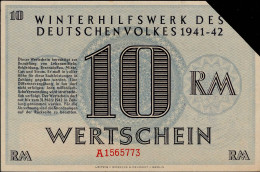 WHW WK II - WHW 1941/42 10 RM WERTSCHEIN Entwertet I-II - Guerra 1939-45