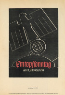 WHW WK II 1938 Eintopfsonntag Plakat 29,7 X 21 Cm II (Rand Beschädigt) - Weltkrieg 1939-45