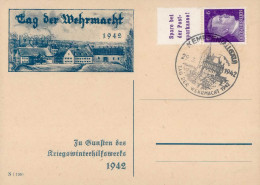 WHW Tag Der Wehrmacht 1942 Mit So-Stempel Kempten I-II - Guerre 1939-45