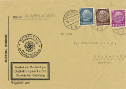 NSDAP Deutsche Arbeitsfront DAF Das Ehren-u. Disziplinargericht Gau Koblenz-Trier Zustellungsurkunde Mit Rs. Vignette 19 - Weltkrieg 1939-45
