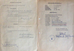 WK II Dokument Zur Beförderung Des Oberstleutnant Wittmann, Alfred Gren.Rgt. 546 Zum Oberst Plus Auszug Aus Dem Soldbuch - Weltkrieg 1939-45