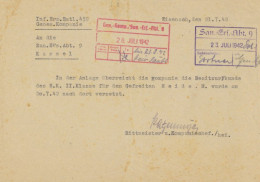 WK II Dokumente Briefinhalt über Die Besitzurkunde Des E.K. 2. Klasse Für Den Gefreiten Heide, H. 1942 II- (eingerissen, - War 1939-45