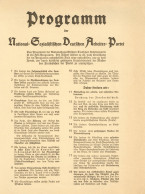 WK II Dokumente Programm Der NSDAP Verlag Herbert Kanzler Berlin Mit Anmerkung V.1928 I-II (kl. Einriss) - Guerre 1939-45
