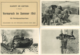 WK II MILITÄR - KAMPF Im OSTEN 2. Folge  Kpl. 10er-Serie Mit Hülle I - Guerra 1939-45
