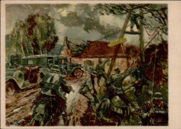 WK II MILITÄR - Nachrichten Künstlerkarte Sign. Mundorff (102) I - Guerre 1939-45