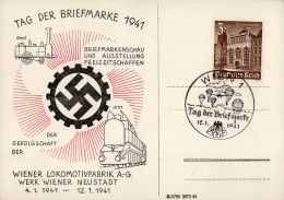 WK II Eisenbahn Werbekarte Tag Der Briefmarke 1941 I-II (keine AK Einteilung) Chemin De Fer - Weltkrieg 1939-45