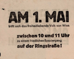 Antipropaganda WK II Flugblatt 1. Mai Wien - Oorlog 1939-45