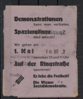 Antipropaganda WK II Flugblatt 1. Mai Wiener Sozialdemokratie - Oorlog 1939-45