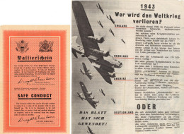 Antipropaganda WK II Flugblatt Das Blatt Hat Sich Gewendet Und Passagierschein - Weltkrieg 1939-45