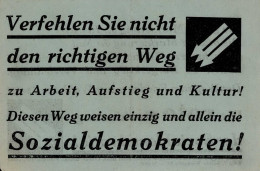Antipropaganda WK II Flugblatt Verfehlen Sie Nicht Den Richtigen Weg Sozialdemokraten - Guerra 1939-45