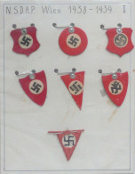 NSDAP Wien Schautafel Mit 7 Selbstgemachten Sympathisanten-Anhängern 1938-39 - Guerre 1939-45
