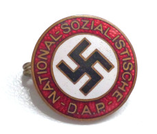 WK II NSDAP Mitgliedsabzeichen Mit Anstecknadel RZM 44 - Weltkrieg 1939-45