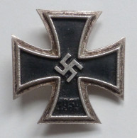 WK II Orden Eisernes Kreuz EK1 1939 Ohne Punzen (vermutlich Sammleranfertigung) - Guerra 1939-45