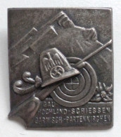 WK II Orden Garmisch-Partenkirchen Plakette Vom Gau-Schießen I-II - Guerra 1939-45