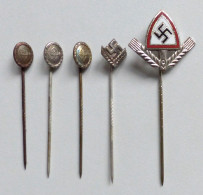 WK II Orden Lot Mit 5 Nadeln Miniaturen RAD Reichsarbeitsdienst - Guerre 1939-45